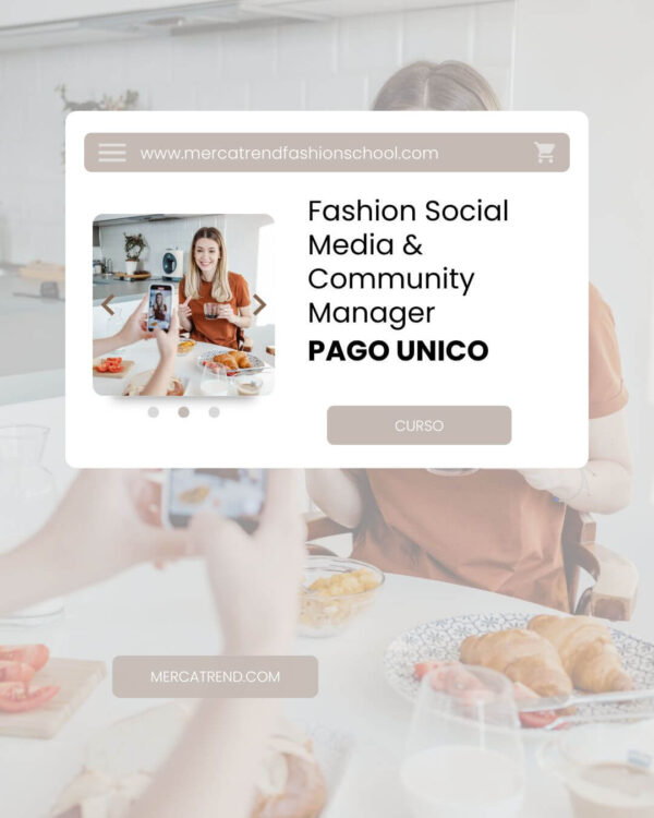 Fashion Social Media & Community Manager Mercatrend Pago unico